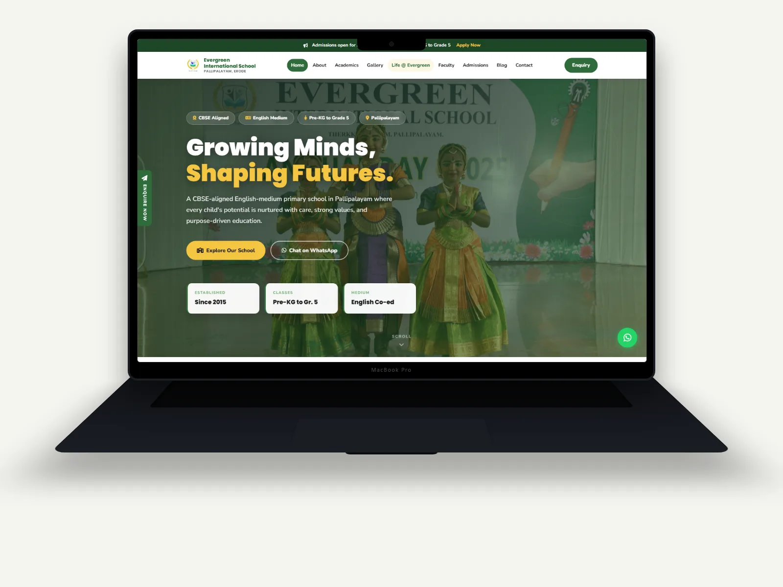Evergreen International School - Institutional Website