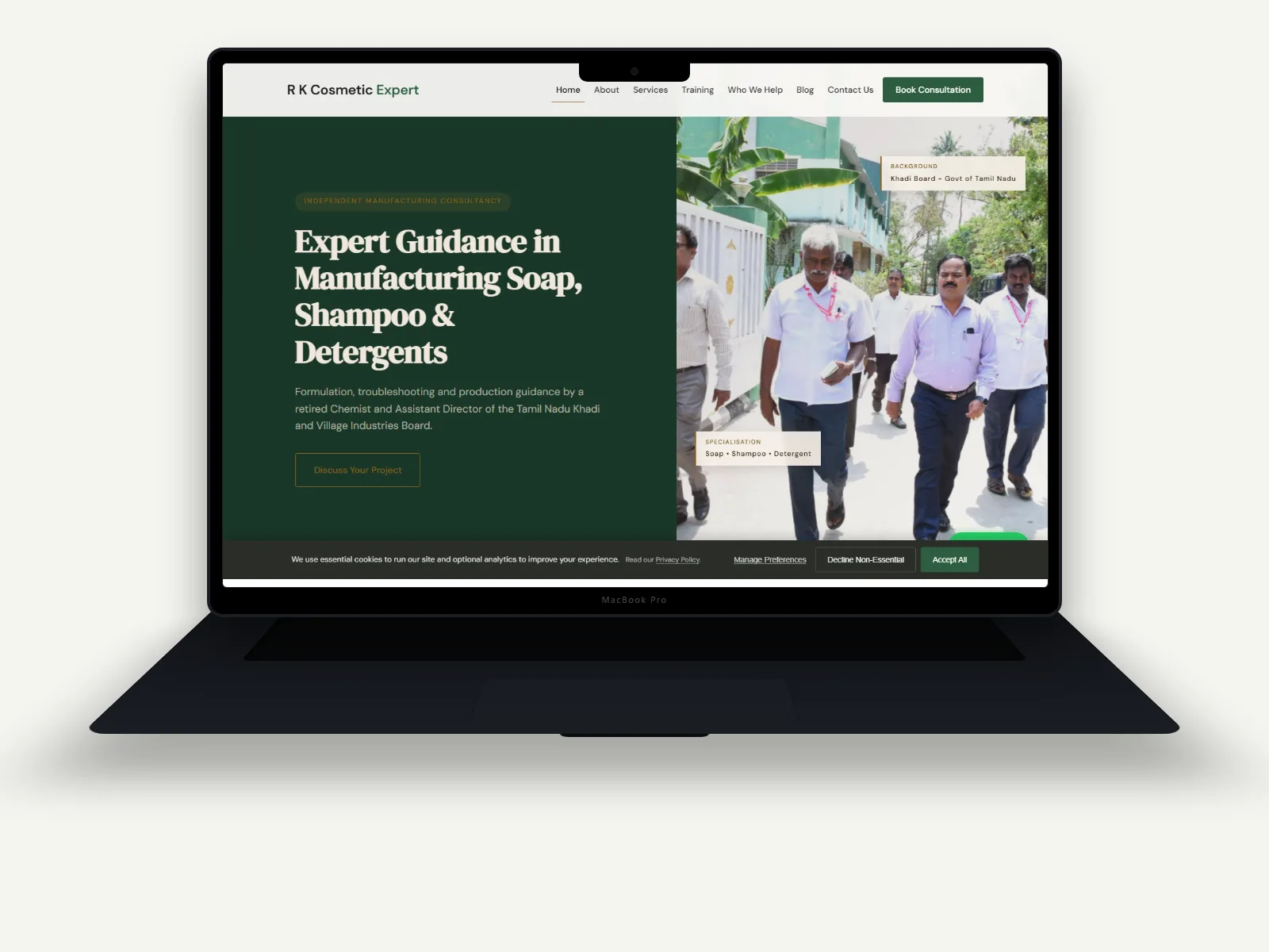 R K Cosmetic Expert - Consultancy Website